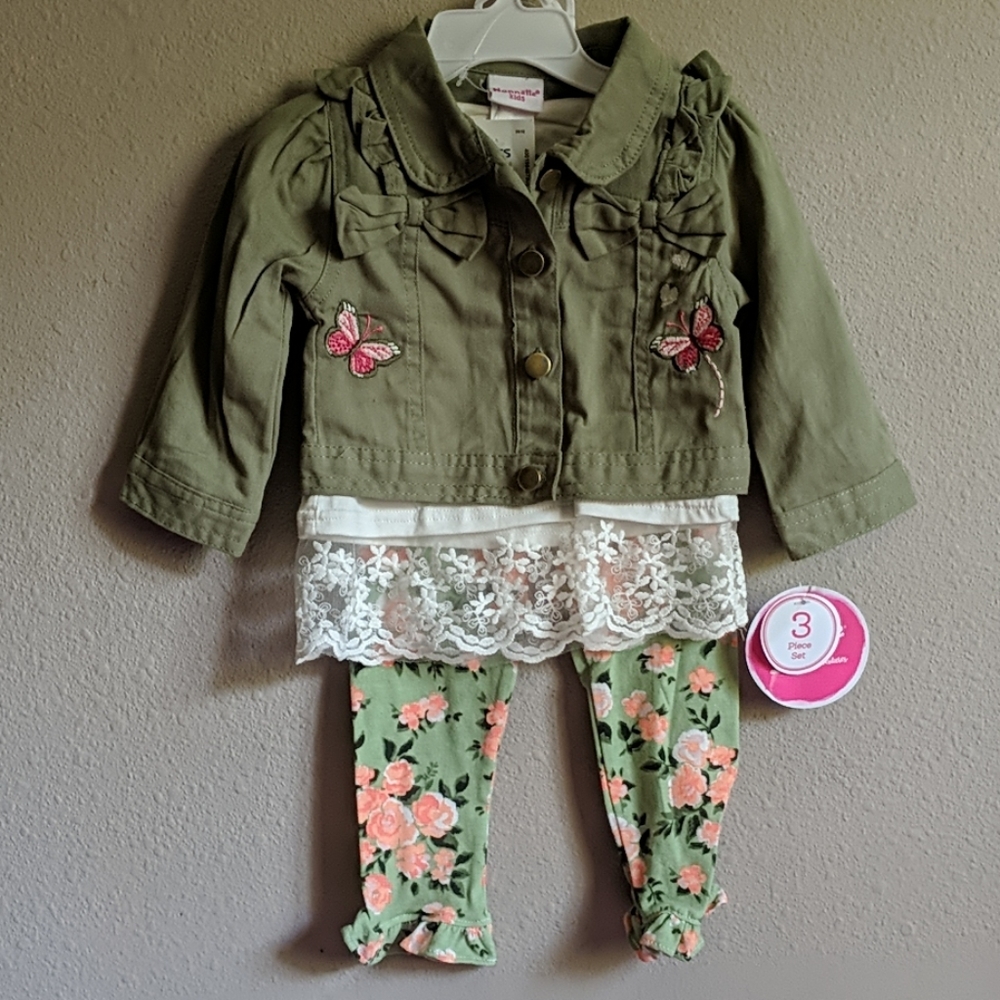 Toddler girls 3 piece outfit
